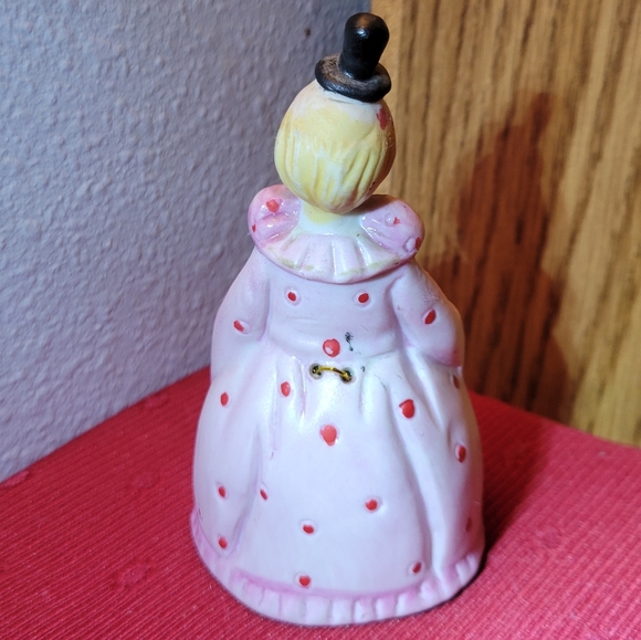 Vintage Fat Clown Top Hat Bell Porcelain Figurine Happy Smiling By DeVille - Picture 3 of 7